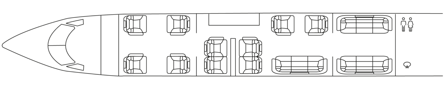 Floorplan Gulftsream G550 OE-ISN