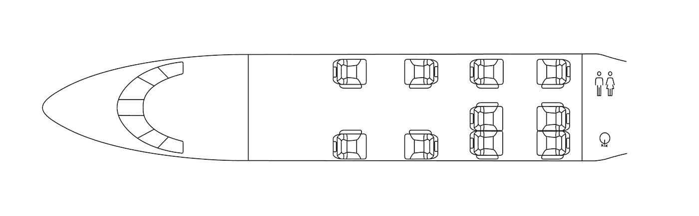 Dassault Falcon 2000 Floorplan